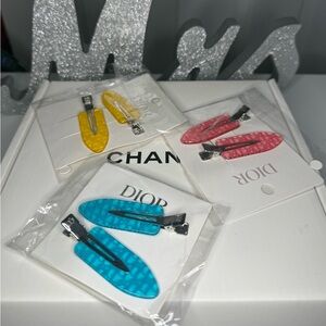 Dior Beauty Gift with purchase 3 pcs hair clips bundle